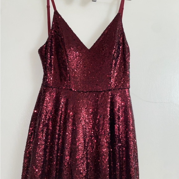 Windsor Dresses & Skirts - Windsor Burgundy Sequin Prom Dress